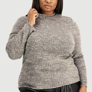 REBELLIOUS One Trendy Plus Size Hacci Turtleneck Sweater, Choose Sz/Color